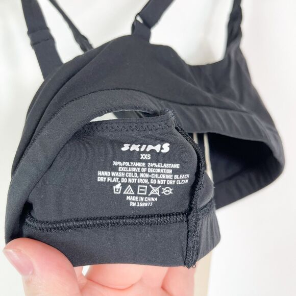 Skims NWT Fits Everybody Scoop Bralette Black Size XXS (259) - Picture 6 of 7